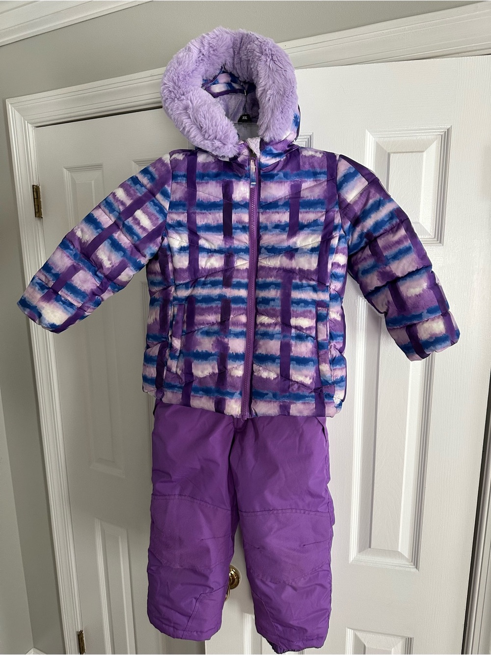 Snozu Girls Purple Fleece Winter Jacket & Snow Pants Size 6